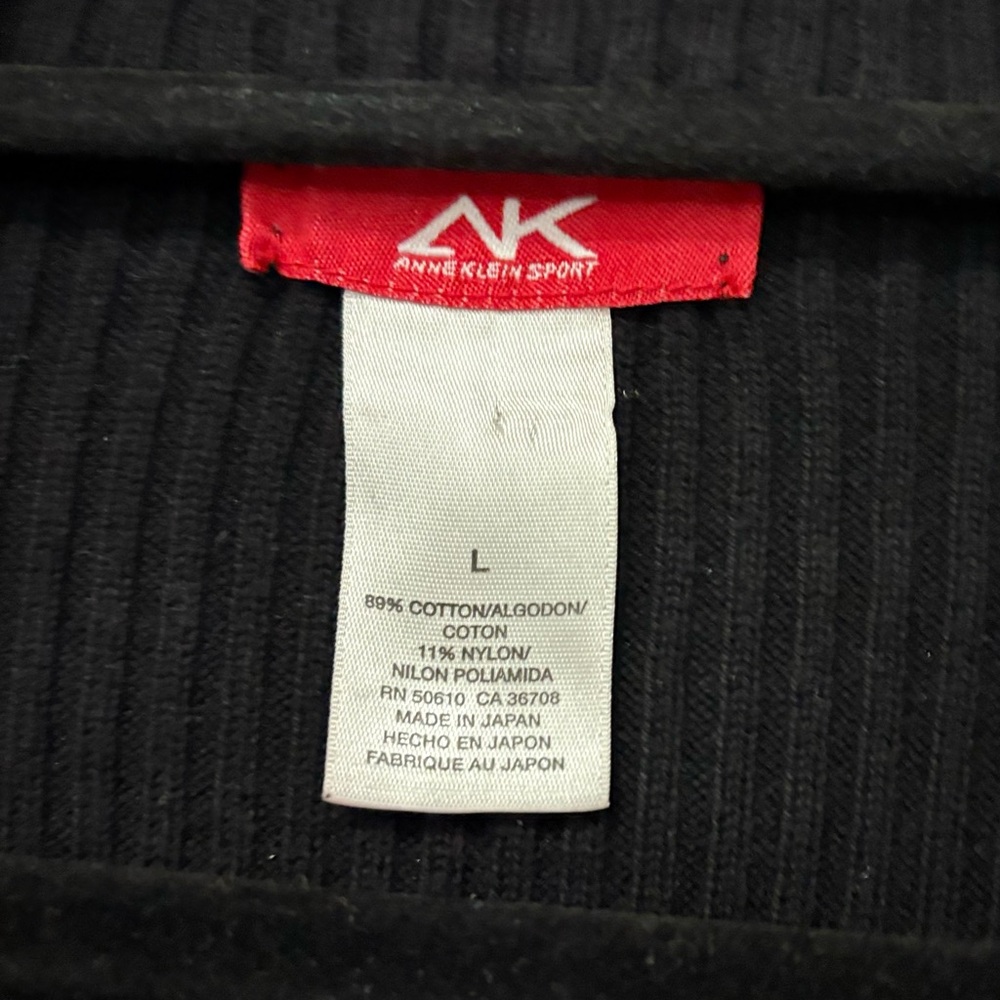 Anne Klein. Black Ribbed Women's seater - Picture 4 of 7